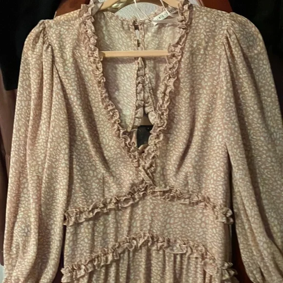 Saints & Secrets chiffon & layered ruffle dress - Picture 2 of 11